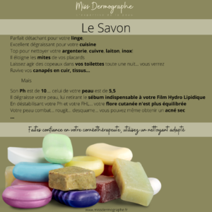 Le savon et les problèmes qu'il provoque sur la peau