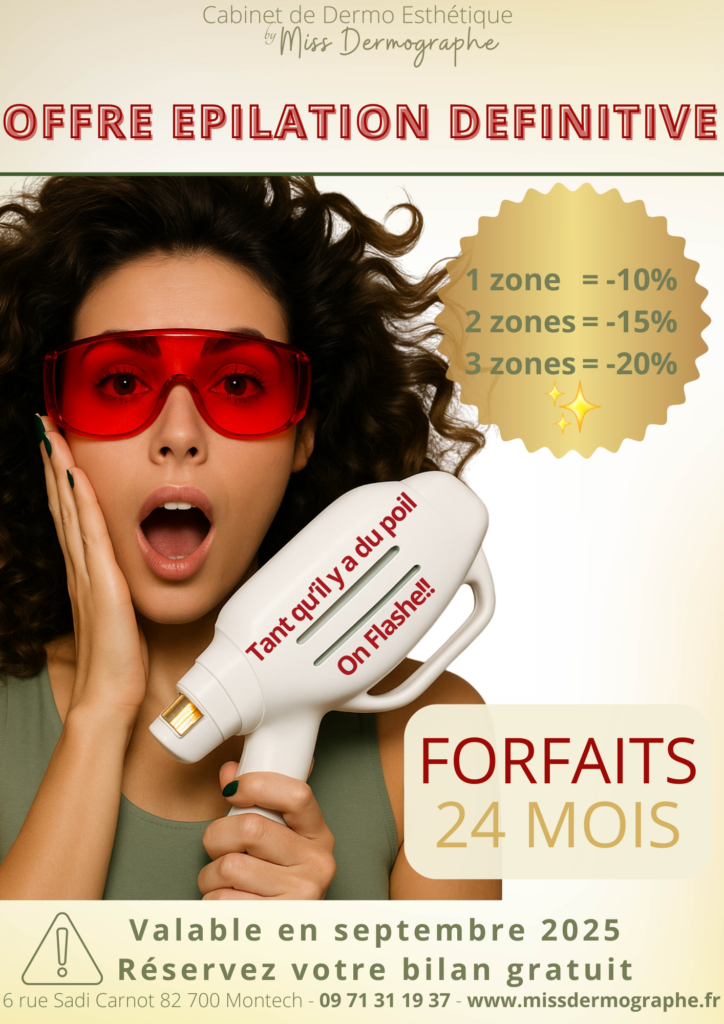 L'offre annuelle en épilation définitive!